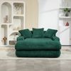 Flieks Relaxsessel Cord mit 3 Kissen, bequemes Einzelsitz-Bodensofa für Wohnzimmer & Büro, Smaragd Bild 2