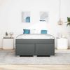 vidaXL Bettrahmen mit Matratze Dunkelgrau 140 x 200 cm Stoff 3399188 Bild 3