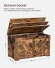 Vasagle Sitztruhe, Holzspanplatte Vintagebraun, 40 x 80 x 46 cm Bild 4
