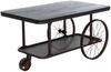 Couchtisch HWC-Q69, Beistelltisch Sofatisch, Reifen Industrial Retro Holz, 54x100x60cm ~ schwarz, Metall kupferfarben Bild 5