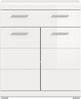 Xonox Scout Standschrank (B/H/T: 74x88x31 cm) in weiß Nachbildung und weiß Hochglanz tiefzieh Bild 2
