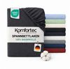 Komfortec Spannbettlaken Jersey 100% Baumwolle – 120x200 cm – 135g/m² – Weich, Atmungsaktiv & Hautfreundlich – Mit Rundumgummi – Oeko-Tex Zertifiziert – Für Boxspring, Topper & Matratzen – Anthrazit Bild 5