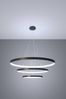 SOLLUX TH. 177 Kronleuchter RIO LED 150W Aluminium schwarz L:110cm B:110cm H:150cm 4000K Bild 2