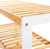 Songmics Schuhregal aus Bambus, Schuhablage mit 3 Ebenen, Schuh-Organizer, Regal für Schuhe, Pflanzen, Bücher, Wohnzimmer, Flur, Schlafzimmer, Badezimmer, 26 x 70 x 55 cm, weiß-naturfarben LBS03H Bild 4