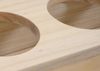 Weinregal HWC-P21, Glas-/Flaschenhalter Wandbar Regal für 4 Flaschen/6 Gläser Holz FSC®-zertifiziert 12x48x12cm ~ natur Bild 4