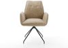 Esszimmerstuhl Zoa-Flex Mikrofaser Beige Vintage Kreuzgestell konisch Schwarz Taschenfederkern Bild 2