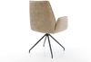 Esszimmerstuhl Zoa-Flex Mikrofaser Beige Vintage Kreuzgestell konisch Schwarz Taschenfederkern Bild 5