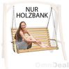 146x100cm Hollywoodschaukel Sitz aus Holz mit Befestigung Bild 3