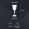 Peill+Putzler Germany 6er Set Weinkelche, 240 ml Volumen, stabiler Fuß, Kristallgläser mit einem schlichten Design, Weingläser für Wasser, Saft & Cocktail, Trinkgläser Bild 4