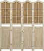 vidaXL 4-tlg. Raumteiler Braun 140x165 cm Stoff 338591 Bild 2