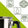 Level One Topf Kochtopf Milchtopf 14 cm Induktion, Edelstahl unbeschichtet | 12 cm hoher Rand, 1,5 Liter Volumen | spülmaschinengeeignet, für alle herdarten geeignet Bild 2