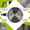 Level One Topf Kochtopf Milchtopf 14 cm Induktion, Edelstahl unbeschichtet | 12 cm hoher Rand, 1,5 Liter Volumen | spülmaschinengeeignet, für alle herdarten geeignet Bild 3