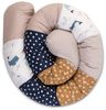 ULLENBOOM ® Baby Kuschelschlange 200x13 cm Wale (Made in EU) - Kuschelschnecke in vielen Farben und Größen, Bezug: 100% OEKO-TEX® Baumwolle, Nackenrolle, Kopfschutz für Wickeltisch, Motiv: Sterne Bild 5