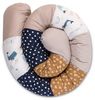 ULLENBOOM ® Baby Kuschelschlange 200x13 cm Wale (Made in EU) - Kuschelschnecke in vielen Farben und Größen, Bezug: 100% OEKO-TEX® Baumwolle, Nackenrolle, Kopfschutz für Wickeltisch, Motiv: Sterne Bild 4