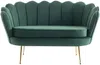 Vente-unique - DANDELION Sofa SamtStoff Grün - B 73 cm x H 78 cm x L 124 cm Bild 2