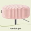 VASAGLE Schminkhocker Höhenverstellbarer Sitzhocker Rund 360° Drehbar ohne Lehne 38,5 x 38,5 x 44-56 cm Rosa Bild 3