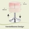VASAGLE Schminkhocker Höhenverstellbarer Sitzhocker Rund 360° Drehbar ohne Lehne 38,5 x 38,5 x 44-56 cm Rosa Bild 4