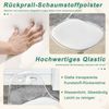 Barhocker 2er-Set mit transparenter Rückenlehne, höhenverstellbar 82-104 cm, Weiß/Silber Bild 5
