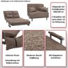 Mendler Schlafsessel HWC-K29, Klappsessel Schlafsofa Gästebett, Liegefläche 190x100 cm, Stoff Bouclé (500g/m²) ~ grau Bild 2