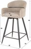 Barhocker 2er-Set Cleruve Boucle, modern drehbar mit Armlehne, Sand, gepolstert und bequem Bild 3