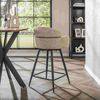 Barhocker 2er-Set Cleruve Boucle, modern drehbar mit Armlehne, Sand, gepolstert und bequem Bild 2