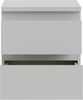 Forte EDMORE Kommode 40 45, moderner Nachttisch mit 2 Schubladen, Beistelltisch, Holzwerkstoff, Secret Grey, 41,8 cm breit x 49,3 cm hoch x 32,2 cm tief Bild 4