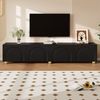 Merax Lowboard mit Bogenrelief und Metallfüßen (180 x 35 x 40 cm (L x B x H), 1 St), TV-Board TV-Schrank mit 4 Türen & großem Stauraum Bild 3