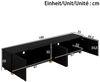 Merax Lowboard mit Bogenrelief und Metallfüßen (180 x 35 x 40 cm (L x B x H), 1 St), TV-Board TV-Schrank mit 4 Türen & großem Stauraum Bild 4