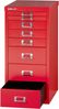 BISLEY MultiDrawer, 29er Serie, DIN A4, 8 Schubladen, Metall, 670 Kardinalrot, 38 x 27,9 x 59 cm Bild 4