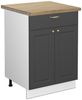 Küchenunterschrank Fame-Line Anthrazit-Gold 60 cm mit Schublade, AP Eiche Vicco Bild 4