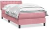 vidaXL Boxspringbett mit Matratze Rosa 80x220 cm Samt 3317888 Bild 2