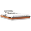 vidaXL Massivholzbett Wachsbraun 135x190 cm Kiefer 847155 Bild 2