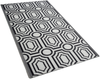 Outdoor Teppich schwarz 90 x 180 cm geometrisches Muster zweiseitig Kurzflor BIDAR Bild 4