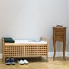Relaxdays Sitzbank Walnuss mit Stauraum Bild 3