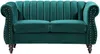 Vente-unique - TRUMBO Sofa SamtStoff Grün - B 78 cm x H 77 cm x L 150 cm Bild 3
