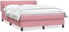 vidaXL Boxspringbett mit Matratze Rosa 140x210 cm Samt 3317696 Bild 2