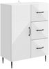 vidaXL Sideboard Hochglanz Weiß 66 x 34,5 x 89,5 cm Holzwerkstoff 894859 Bild 2