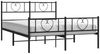 vidaXL Bettgestell mit Kopf- und Fußteil, Metall, Schwarz, 150x200 cm Bild 3