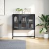 vidaXL Sideboard Schwarz 100,5x39x107 cm Kaltgewalzter Stahl 853404 Bild 3