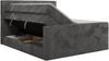 Boxspringbett mit zwei Multipocket-Matratzen und Topper, Doppelbett aus Cordstoff, zwei Bettkästen - TILIANO KING DUO - 160 x 200 cm - Grau Cord - H3 Bild 5