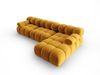 Micadoni Modulares Ecksofa Bellis 4-Sitzer Rechts Samt Bluvel Gelb Bild 3