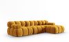 Micadoni Modulares Ecksofa Bellis 4-Sitzer Rechts Samt Bluvel Gelb Bild 2