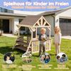 Novelux Outdoor-Küchenspielset aus Holz 147,4 x 113,8 x 155,9 cm mit regensicherem Dach und Regal – wetterfeste Matschküche grau, ab 3 Jahren Bild 5