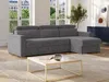 Vente-unique - VIZIR Sofa Stoff Grau - B 223 cm152 cm x H 110 cm95 cm x L 282 cm Bild 1