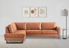 Places of Style Ecksofa Pinto, 290 cm, Ottomane links / rechts, Cord, Feincord, Luxus-Microfaser Leder und Chenille Bild 4