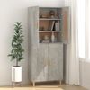 Sideboard Betongrau 69,5 x 34 x 90 cm Holzwerkstoff [812136] Bild 3