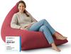 Lumaland 'Interior Line' Sitzsack, Dreieckig, Rot, 150 x 100 x 100 cm, 370 l Bild 4