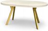 Runder Ausziehtisch KASCHMIR mit Goldmetallgestell Ø110 bis 210 cm Bild 3