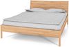 Bett Zola Kernbuche massiv bianco 180x200 mit Holzkopfteil und Holzbeinen Bild 1
