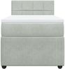 vidaXL Boxspringbett mit Matratze Hellgrau 90x190 cm Samt 3287626 Bild 4